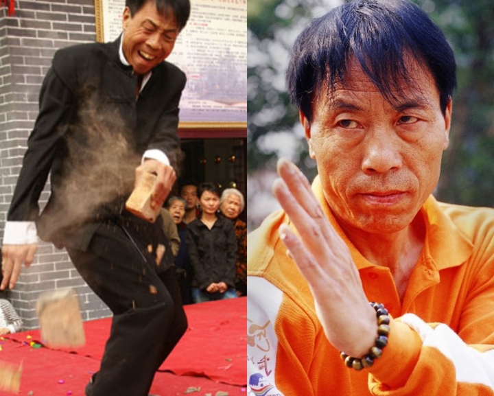 Tống Thiết Long dùng 2 ngón tay chặt gạch Tống Thiết Long biểu diễn tuyệt chiêu 2 ngón tay