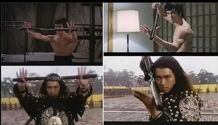 Châu Tinh Trì múa côn nhị khúc trong Vua ăn mày