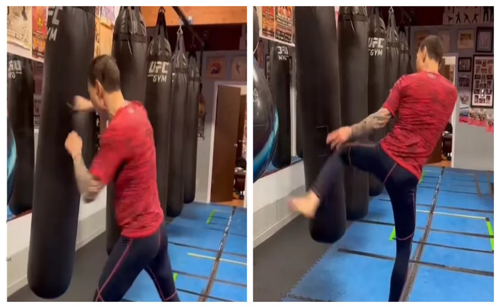 Chu Tỉ Lợi luyện tập ở tuổi 66 Chu Tỷ lợi đấm bao cát ở tuổi 66 vẫn rất mạnh mẽ