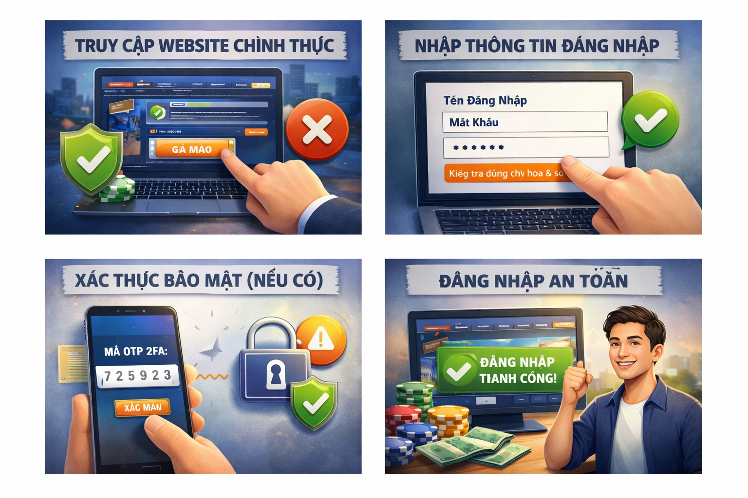 Hướng dẫn đăng nhập an toàn